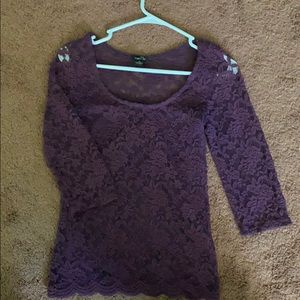 Purple lace top
